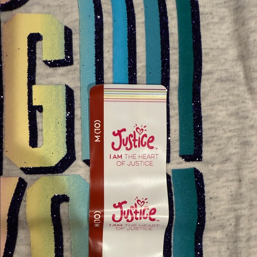 JusticeHeather Gray Tank with Colorful Graphic - Picture 3 of 3